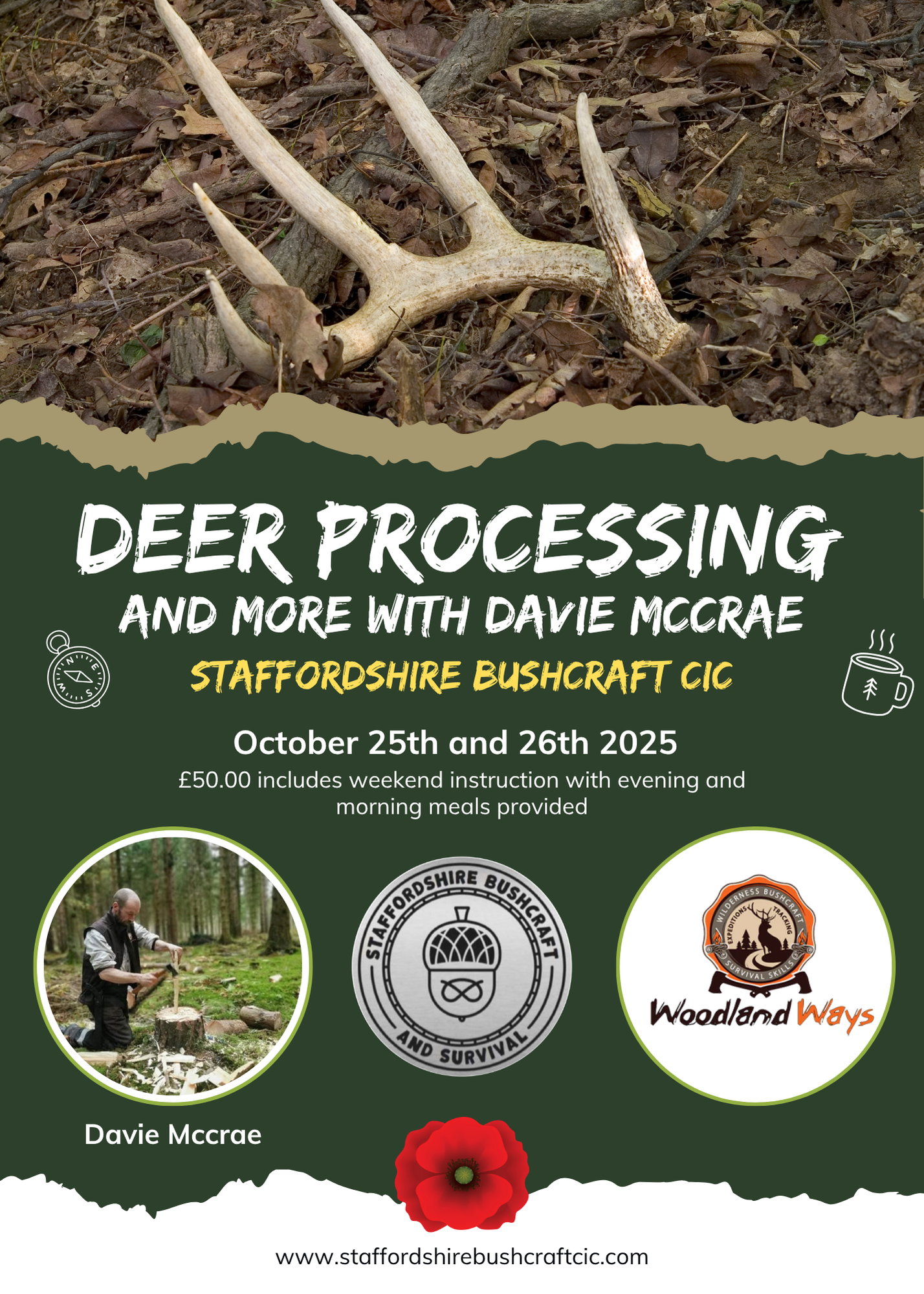 Deer Processing and Woodland Skills
